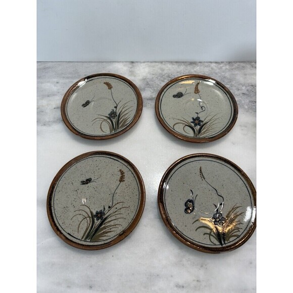 XOCHIQUETZAL Tonala Butterfly 4 Cups & Saucers by Teresa Duran Mexican Pottery - Picture 11 of 15